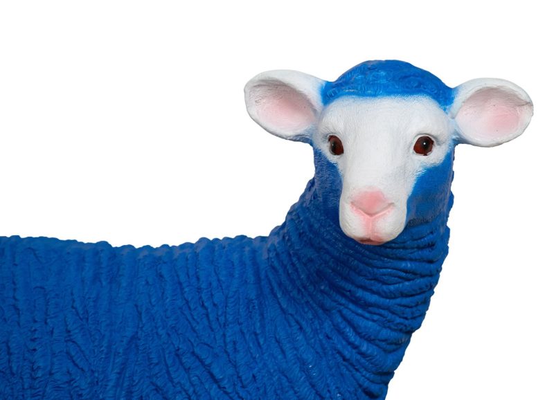 XXL Garden Decoration Figure Sheep 60x70cm Royal Blue - Image 4