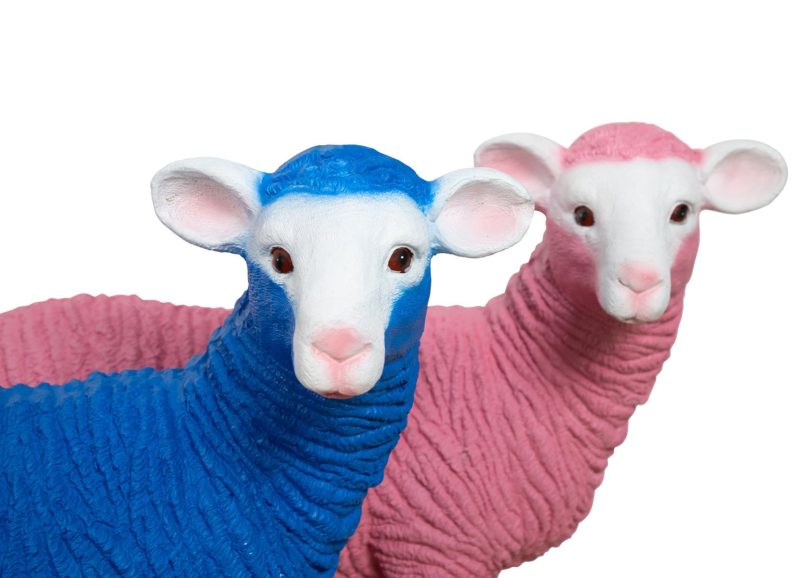 XXL Garden Decoration Figure Sheep 60x70cm Royal Blue - Image 2