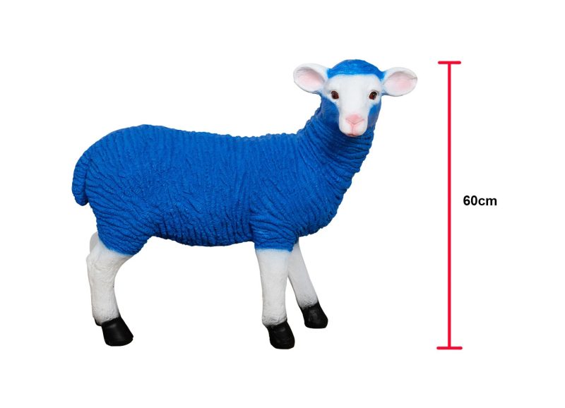 XXL Garden Decoration Figure Sheep 60x70cm Royal Blue - Image 7