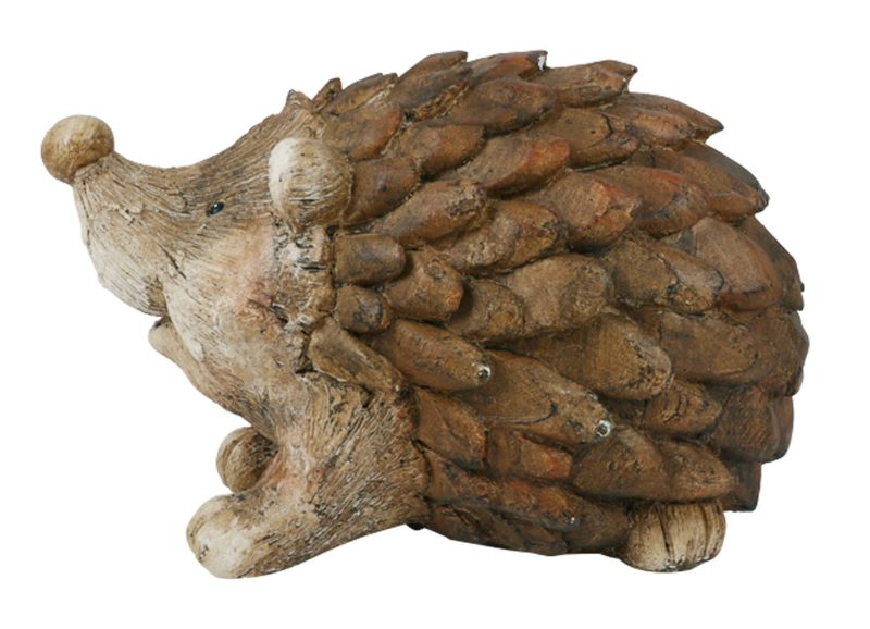 Decorative hedgehog figure in wood look 21x33cm - Image 6