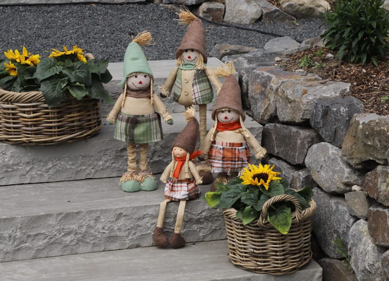 Decorative figure scarecrow with telescopic legs 60cm