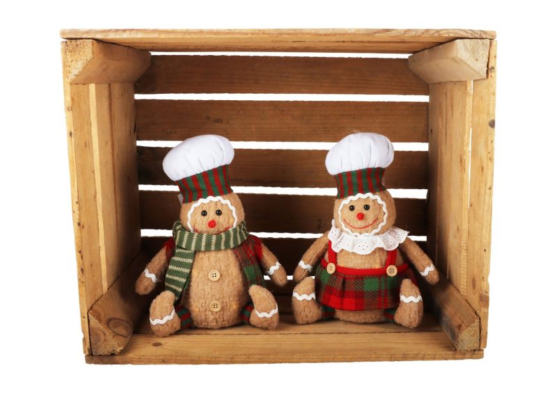 LED gingerbread figure with 6 LEDs 25cm warm white - Image 3